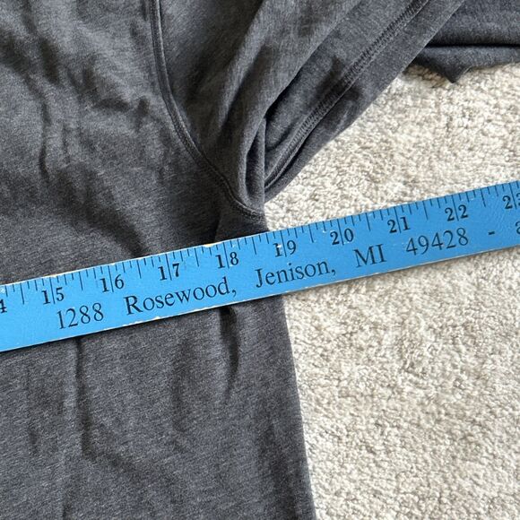 Public Rec Shirt Mens Small Charcoal Gray Hooded Performance Pima Cotton Tencel - Picture 8 of 9